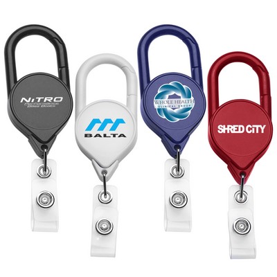 Jumbo Carabiner Retractable Badge Reel